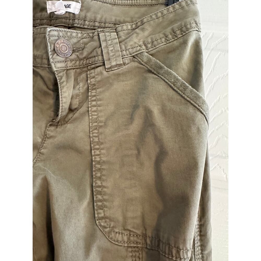 Garage Distressed Army Green Cargo Pants Size 00 - Picture 5 of 6
